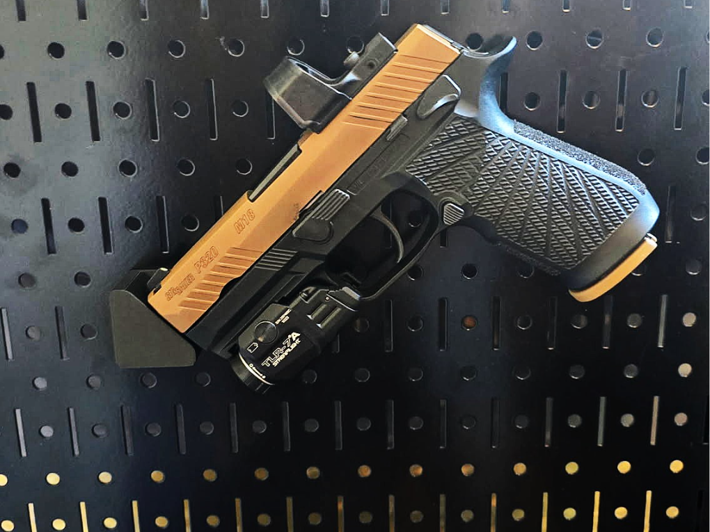 Universal Pegboard Angled Handgun Holder  (Single Product) (BLACK)