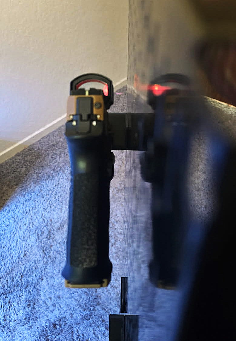 Universal Pegboard Angled Handgun Holder  (Single Product) (BLACK)